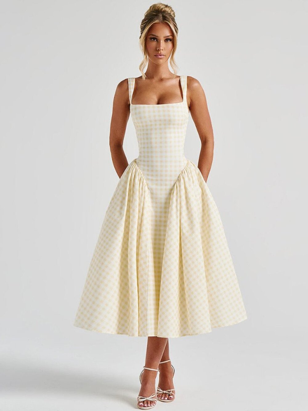 Fashion French Style Fresh European & American Strap Dress